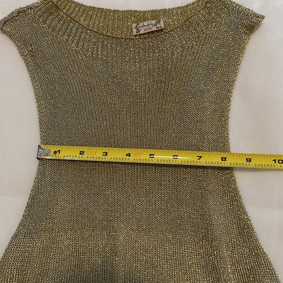 NWOT RARE FP Kimmi Shine Crop in Gold Size S - Picture 8 of 14
